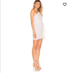 Lovers Friends Polka Dot One Shoulder Mini Dress